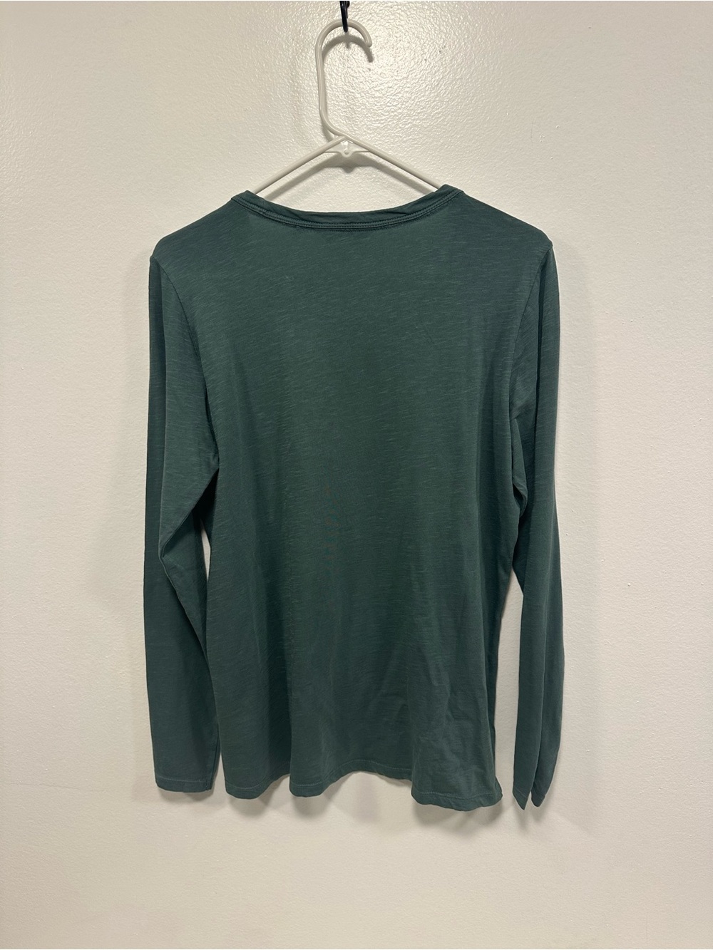 Toad&Co Women's Long-Sleeve organic cotton Crew Tee in Teal Green Size medium - Picture 5 of 6
